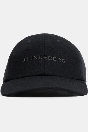 J Lindeberg Elijah Flat Wool Logo Cap Accessories Headwear Caps Black
