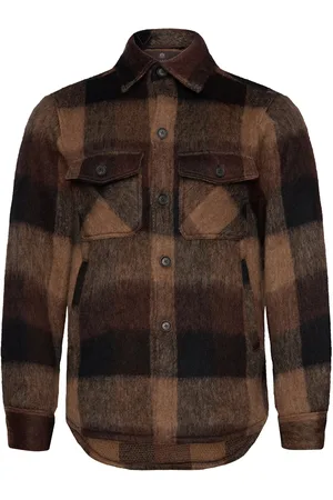 Oscar Jacobson Maverick Jacket Designers Overshirts Brown