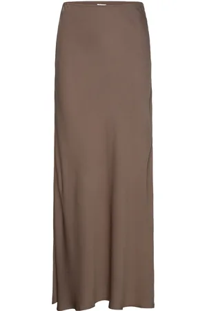 Twist & tango Tyne Satin Midi Skirt Skirts Knee-length & Midi Skirts Brown