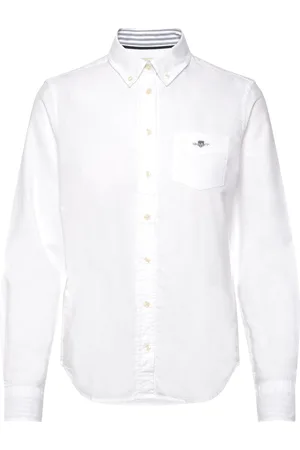 GANT Reg Oxford Shirt Tops Shirts Long-sleeved White