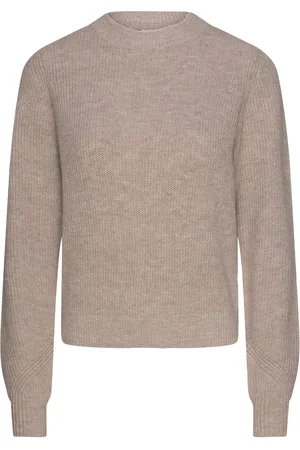 Noisy May Nmnola L/S O-Neck Knit Fwd Tops Knitwear Jumpers Beige