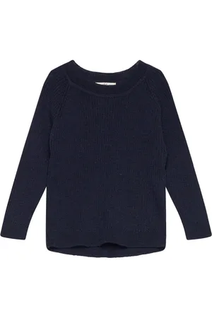Copenhagen Colors Merino Classic Rib Blouse Tops Knitwear Pullovers Navy