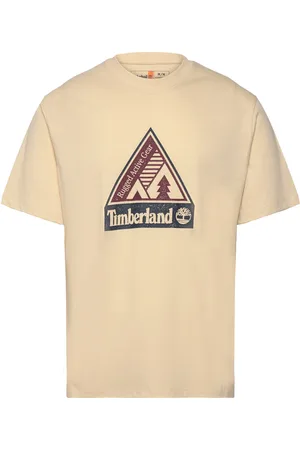 Timberland Outdoor Inspired Front Graphic Tee Angora Designers T-Kortærmet Skjorte Beige