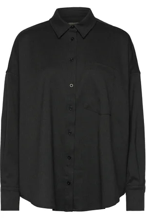 Mads Norgaard Fulva Nicky Shirt Tops Shirts Long-sleeved Black