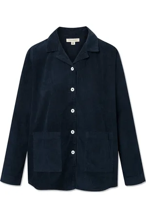 Studio Feder Silja Shirt - Corduroy Tops Shirts Long-sleeved Navy