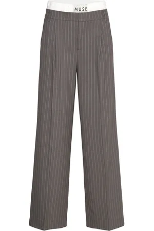 Copenhagen Muse Cmtailor-Pants Bottoms Trousers Wide Leg Brown