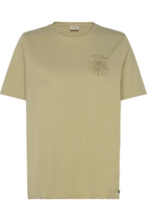 Scotch&Soda Washed With Chest Artwork Relaxed Fit T-Shirt Tops T-shirts & Tops Short-sleeved Khaki Green
