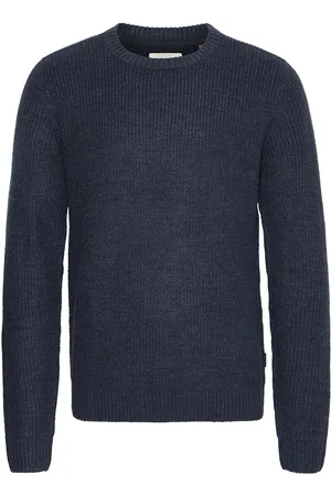 Blend Pullover Tops Knitwear Round Necks Navy