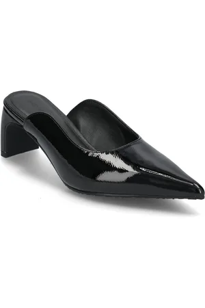 Bianco Rowe Heel Cutline Mule #P Shoes Heels Pumps Classic Black
