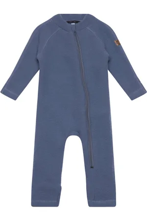 Mikk-Line Wool Baby Suit Outerwear Fleece Outerwear Fleece Coveralls Blue