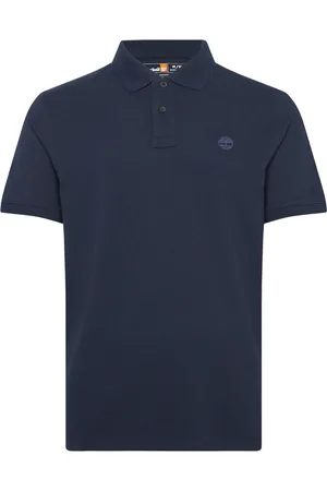 Timberland Pique Short Sleeve Polo Tops Polos Short-sleeved Navy