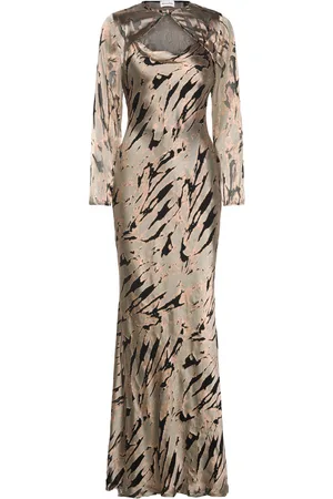 By Malina Harley Silk Blend Slip Maxi Dress Maxikjole Festkjole Beige