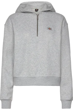 Dickies Oakport 1/4 Zip Hoodie W Tops Sweatshirts & Hoodies Hoodies Grey
