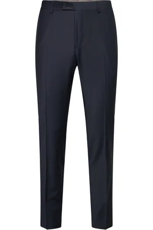 Morris Wool Suit Trs Bottoms Trousers Formal Navy