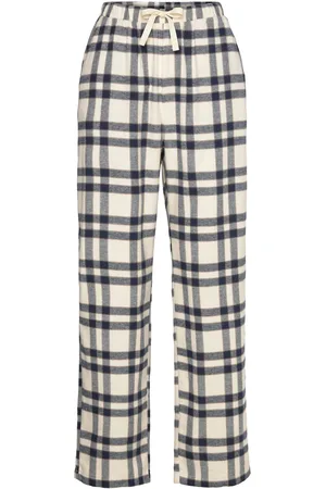 Lindex Pyjama Trousers Y D Check Pyjamasbukser Hyggebukser Cream