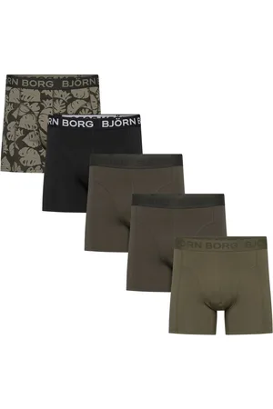 Björn Borg Cotton Stretch Boxer 5P Boxershorts Khaki Green