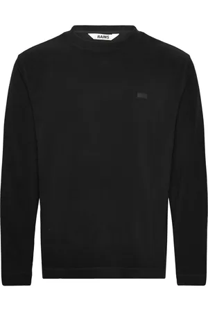 Rains Addis Fleece Crewneck Designers T-Langærmet Skjorte Black