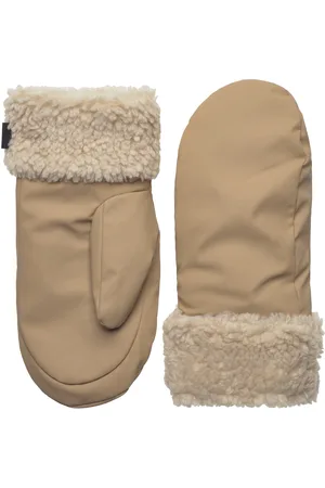 Rains Puffer Fleece Mittens W2T3 Accessories Gloves Thumb Gloves Beige