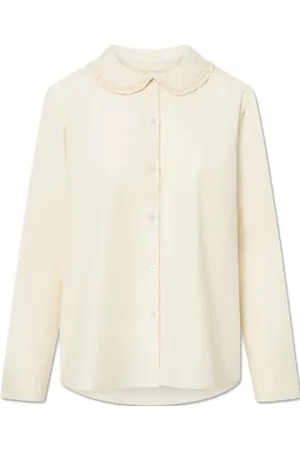 Studio Feder Petra Shirt - Lace Tops Shirts Long-sleeved Cream