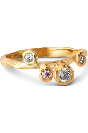 Enamel Rose Ring Ring Smykker Gold