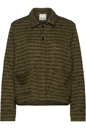 Ichi Ihkate Mosley Ja Outerwear Jackets Light-summer Jacket Khaki Green