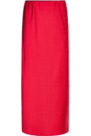 Noella Julieta Skirt Skirts Maxi Skirts Red