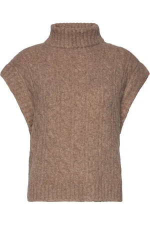 Lollys Laundry Fresnoll Knit Vest Sl Vests Knitted Vests Brown
