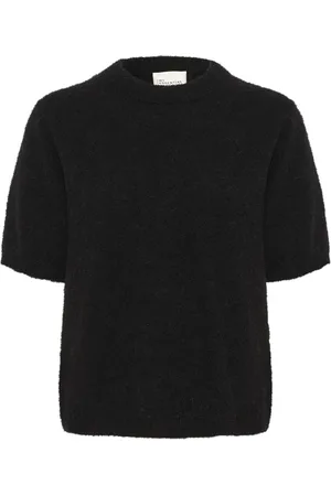 My Essential Wardrobe Tammiemw Knit Pullover Ss Tops Knitwear Jumpers Black