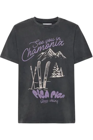 Pica Pica Pica Goes Skiing Tops T-Kortærmet Skjorte Grey