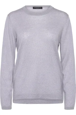 Bruuns Bazaar Charlenebbround Neck Knit Tops Knitwear Jumpers Purple
