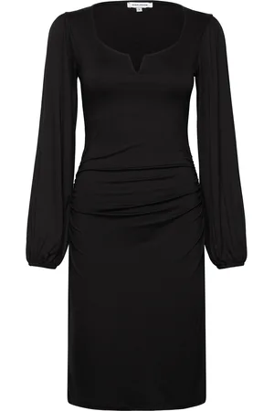 BUBBLEROOM Rudina Puff Sleeve Short Dress Kort Kjole Black