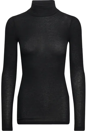 Bruuns Bazaar Angelabb Roll Neck Tops T-shirts & Tops Long-sleeved Black