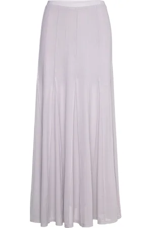 REMAIN Birger Christensen Pleated Midi Mesh Skirt Skirts Maxi Skirts Purple