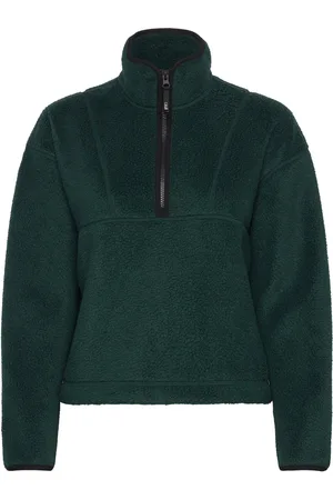 Casall Pile Half Zip Tops Sweatshirts & Hoodies Fleeces & Midlayers Green