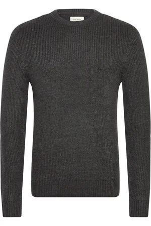 Blend Pullover Tops Knitwear Round Necks Black