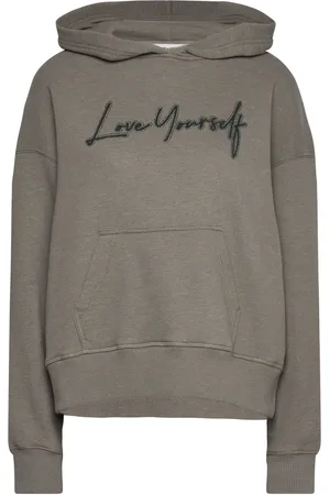 Zadig & Voltaire Mia Pmo Love Yourself Strass Designers Sweatshirts & Hoodies Hoodies Grey