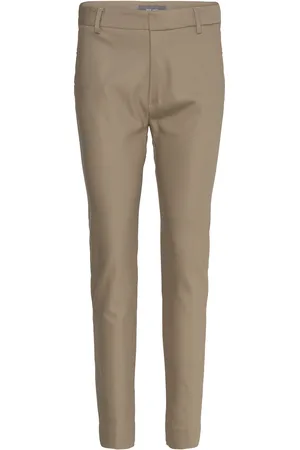 Mos Mosh Mmabbey Night Pant Bottoms Trousers Slim Fit Trousers Khaki Green