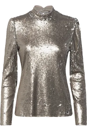 Bruuns Bazaar Moeabbaniqa Blouse Tops T-shirts & Tops Long-sleeved Silver