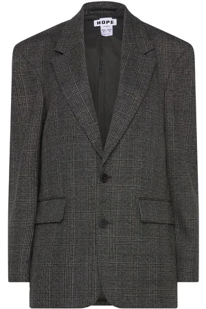 Hope Wipe Blazer Blazers Single Breasted Blazers Grey