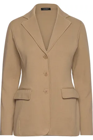 Ralph Lauren Cotton-Blend Blazer Blazer Beige