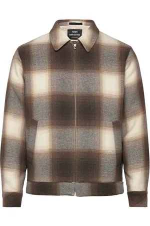 Mads Norgaard Shadow Check Norton Jacket Tynd Jakke Brown