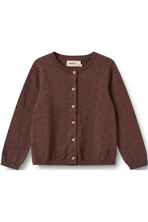 WHEAT Knit Cardigan Maia Tops Knitwear Cardigans Burgundy