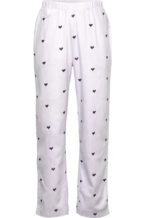 Copenhagen Colors Twill Heart Pants Bottoms Trousers Purple