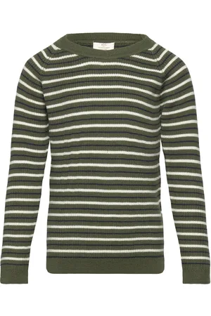 Copenhagen Colors Merino Classic Rib Blouse Tops Knitwear Pullovers Green