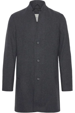 TOM TAILOR Wool Coat Uldfrakke Frakke Navy