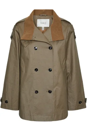 Y.A.S Park Short Parka Coat S. Tynd Frakke Green