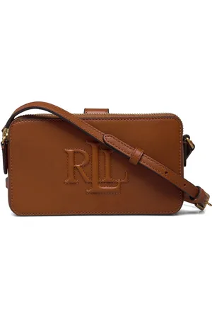 Ralph Lauren Leather Medium Witley Crossbody Wallet Bags Crossbody Bags Brown