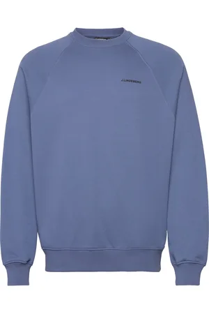J Lindeberg Callan Crew Neck Tops Sweatshirts & Hoodies Sweatshirts Blue