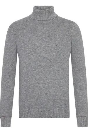 MOS MOSH Gallery Mmggiorgio Autumn Roll Neck Knit Tops Knitwear Turtlenecks Grey