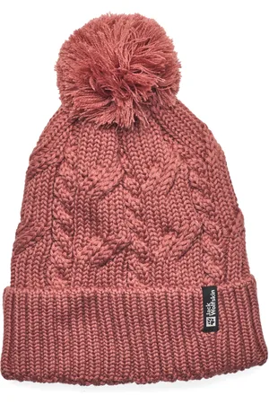 Jack Wolfskin Pompom Beanie Accessories Headwear Beanies Red